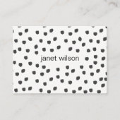 Carte De Visite motif à texture tachetée chic (Devant)