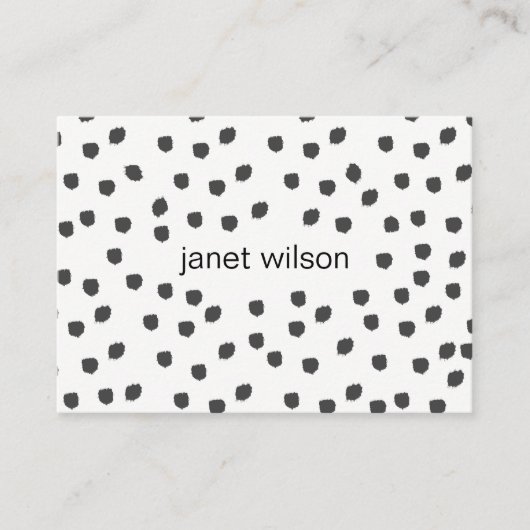 Carte De Visite motif à texture tachetée chic (Devant)
