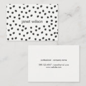 Carte De Visite motif à texture tachetée chic (Devant / Derrière)