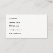 Carte De Visite motif à texture tachetée chic (Dos)