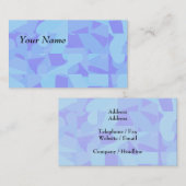 Carte De Visite Motif abstrait bleu-clair (Devant / Derrière)