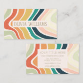 Carte De Visite Motif Abstrait coloré (Devant / Derrière)