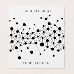 Carte De Visite Motif abstrait de lignes et de points noir et blan