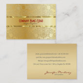 Carte De Visite Motif Abstrait de tons or jaune (Devant / Derrière)