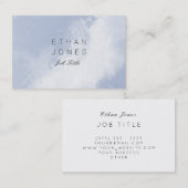 Carte De Visite Motif abstrait moderne professionnel de bleu de (Devant / Derrière)