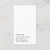 Carte De Visite Motif abstrait noir et blanc or (Dos)