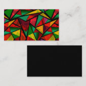 Carte De Visite motif Abstrait polygona géométrique rétro moderne (Devant / Derrière)