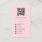 Carte De Visite Motif Abstrait rose rétro (Dos)