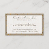 Carte De Visite Motif Abstrait Tan & Gold Tree Brunches (Dos)