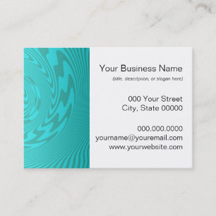 Carte De Visite Motif Abstrait Turquoise