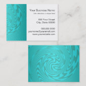 Carte De Visite Motif Abstrait Turquoise (Devant / Derrière)