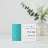 Carte De Visite Motif Abstrait Turquoise (Debout devant)