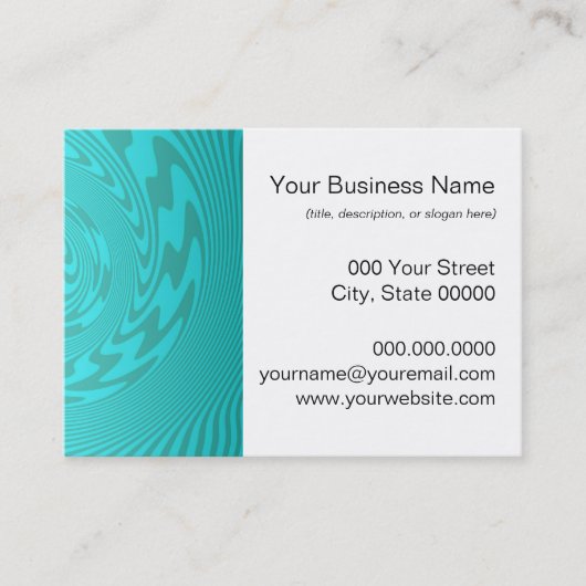 Carte De Visite Motif Abstrait Turquoise (Devant)