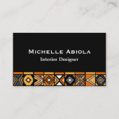 Carte De Visite Motif africain d'art (Dos)