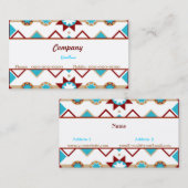 Carte de visite Motif amérindien (Devant / Derrière)