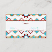 Carte de visite Motif amérindien (Dos)