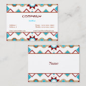 Carte de visite Motif amérindien (Devant / Derrière)