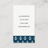 Carte De Visite Motif Ancre (Dos)