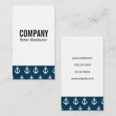 Carte De Visite Motif Ancre (Devant / Derrière)