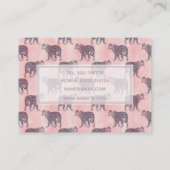 Carte De Visite Motif animal léopard rose moderne (Dos)
