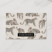 Carte De Visite Motif animal sauvage de la Jungle Leopard (Devant)