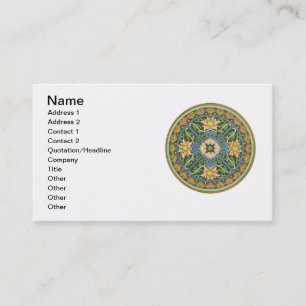 Carte De Visite Motif antique cloisonné chinois : Vert Jade