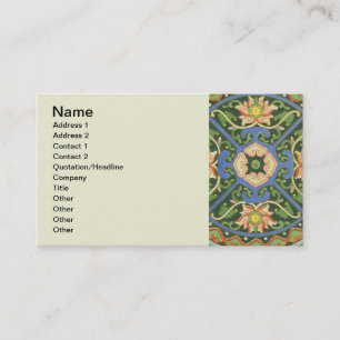 Carte De Visite Motif antique cloisonné chinois : Vert Jade