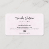 Carte De Visite Motif arc-en-ciel blanc mignon (Dos)