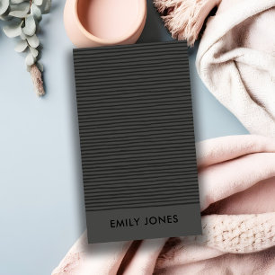 CARTE DE VISITE MOTIF ARTISTIQUE DE LIGNE BLANCHE NOIR