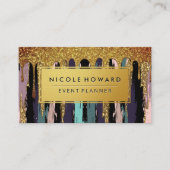 Carte De Visite Motif artistique Gold Frame | Parties scintillant (Devant)