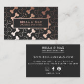 Carte De Visite Motif aurifère Rose gras (Devant / Derrière)