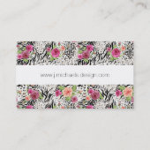 Carte De Visite Motif avec Posters de animaux| Monogramme (Dos)