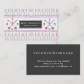 Carte De Visite Motif aztèque tribal de flèche de plume de Boho (Devant / Derrière)