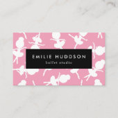 Carte De Visite Motif Ballerina, Enseignant de ballet, Studio de d (Devant)