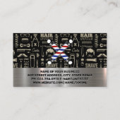 Carte De Visite Motif Barber Tools | Poteaux en barbre (Dos)