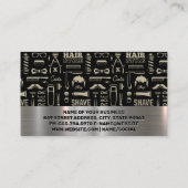 Carte De Visite Motif Barber Tools | Remise (Dos)