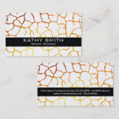 Carte De Visite Motif biologique II | Moderne, Or (Devant / Derrière)