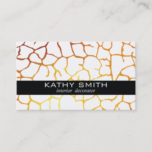 Carte De Visite Motif biologique II | Moderne, Or (Devant)