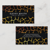 Carte De Visite Motif biologique | Moderne, Or (Devant / Derrière)