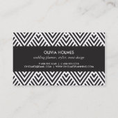 Carte de visite Motif Black & Gold Chevron (Dos)