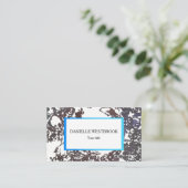 Carte De Visite Motif blanc gris Abstrait (Debout devant)