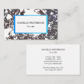 Carte De Visite Motif blanc gris Abstrait (Devant / Derrière)