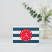 Carte De Visite Motif bleu et blanc (Debout devant)