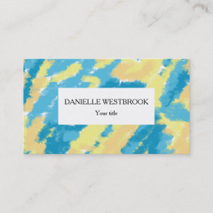 Carte De Visite Motif bleu, jaune et orange de ciel