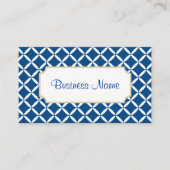 Carte de visite Motif bleu moderne (Devant)