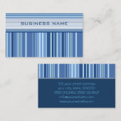 Carte De Visite Motif Bleu Retro (Devant / Derrière)