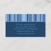 Carte De Visite Motif Bleu Retro (Dos)