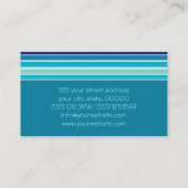 Carte De Visite Motif Bleu Retro (Dos)