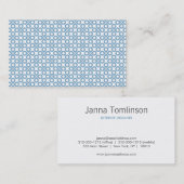 CARTE DE VISITE MOTIF BLUE CLOVER (Devant / Derrière)