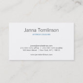 CARTE DE VISITE MOTIF BLUE CLOVER (Dos)